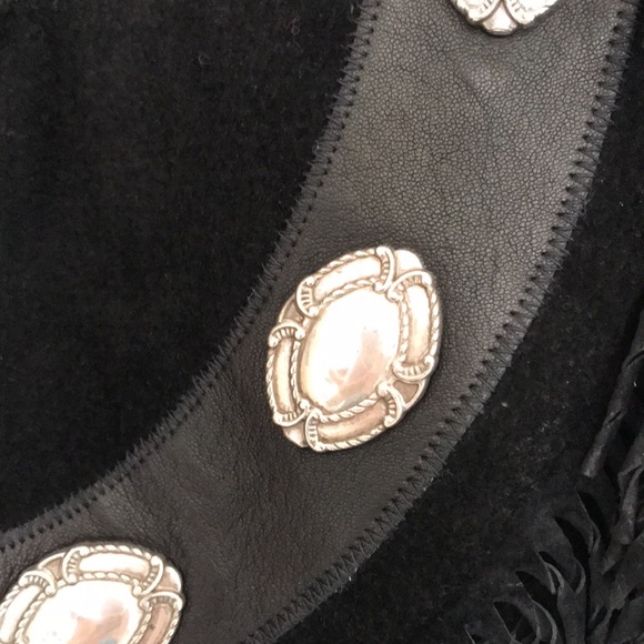 Echo Mountain ,Arturo Suede Leather Bolero Jacket with silver accents - Picture 4 of 6